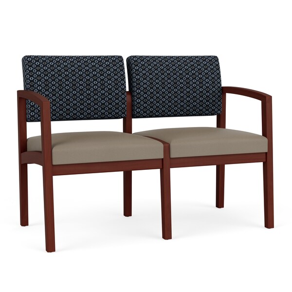 Lesro 2 Seat Tandem Seating W/ No Center Arm, 44 in W 26 in L 31.5 in H, Lenox Series LW2101 - main